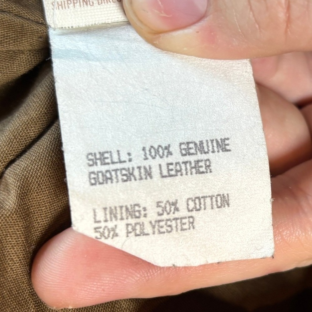 Cooper‎ Type A2 Gents Genuine Goatskin Leather Bomber Flight Jacket Size 46R Brn - Picture 6 of 15